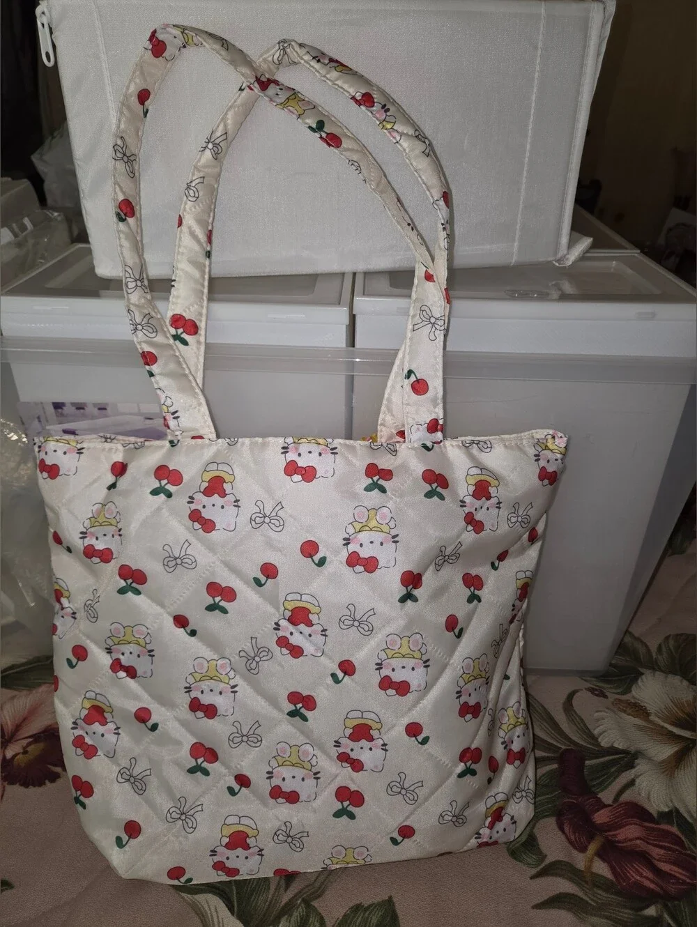 Hello Kitty Bag W Plush Bag Charm And Etc.